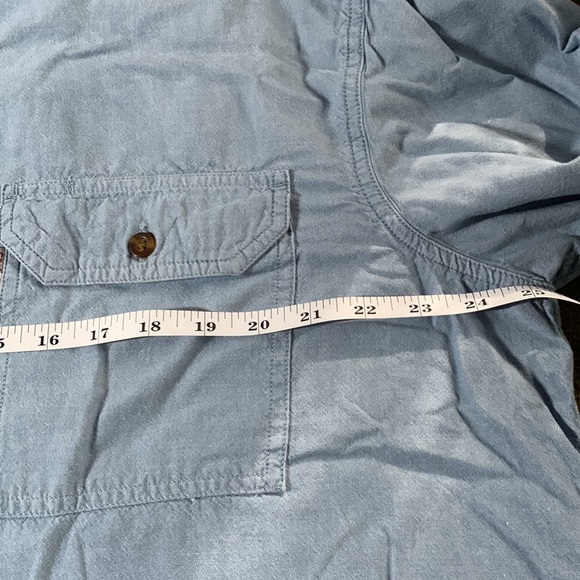 Men’s Carhartt blue, long sleeve shirt.  Size XL. Chest approx 25 1/2 inches - Picture 11 of 12
